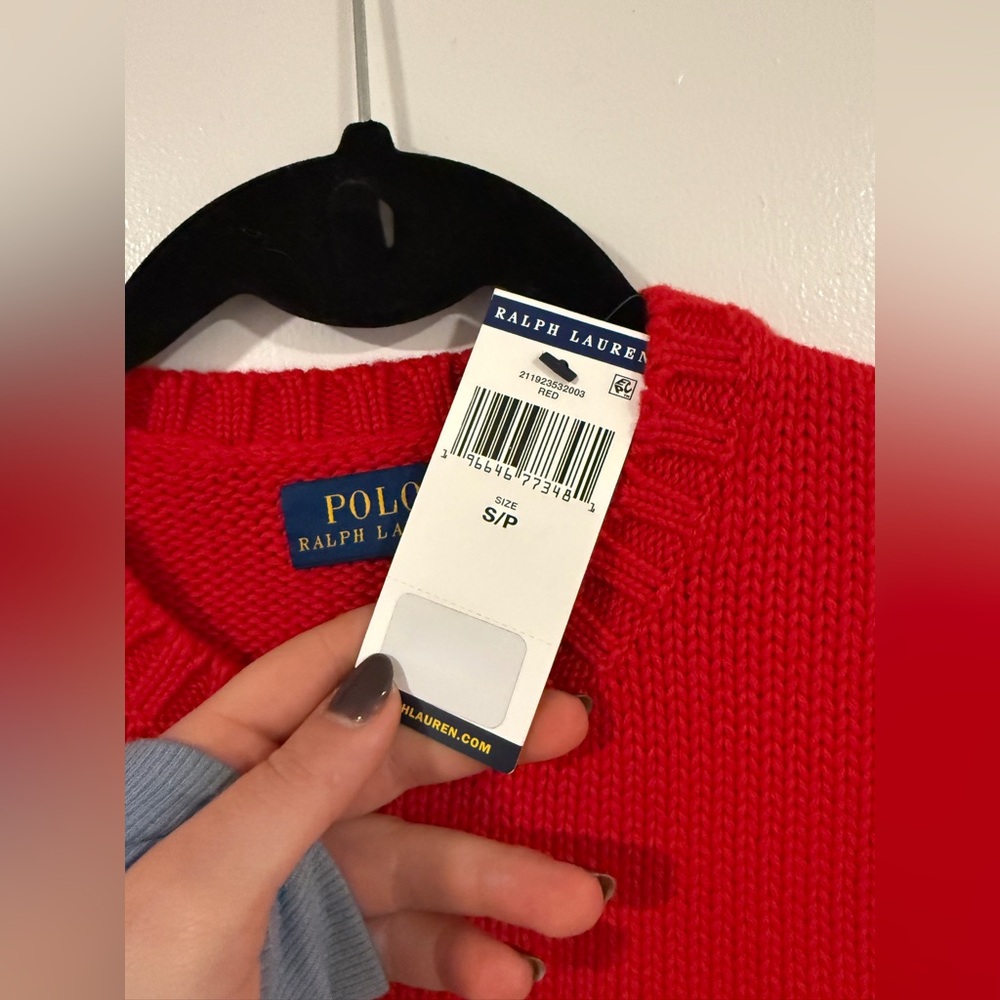 NWT! Ralph Lauren American Flag Cotton Crewneck Sweater - Picture 5 of 5